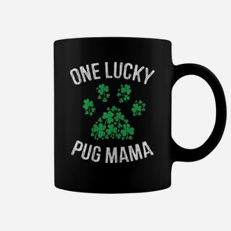 One Lucky Pug Mama St Patrick Day Paw Dog Lover Gift Coffee Mug | Crazezy