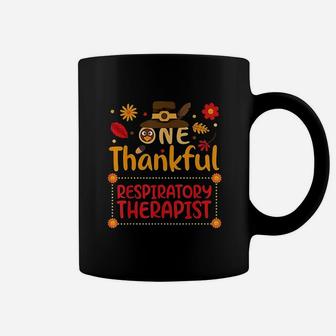 One Thankful Respiratory Therapist Thanksgiving Outfit Gift Coffee Mug | Crazezy AU