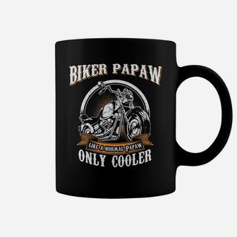 Only Cool Papaw Rides Motorcycles T Shirt Rider Gift Coffee Mug | Crazezy