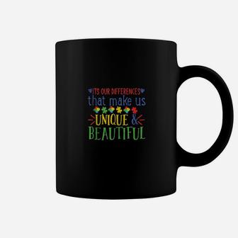 Our Differences Make Us Unique Beautiful Autism Coffee Mug - Monsterry AU