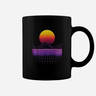 Outrun Synthwave Aesthetic 80S Retro Coffee Mug | Crazezy