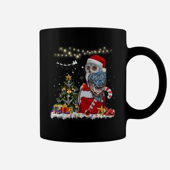 Owl Christmas Xmas Light Tree Ornaments Santa Lover Gift Sweatshirt Coffee Mug | Crazezy