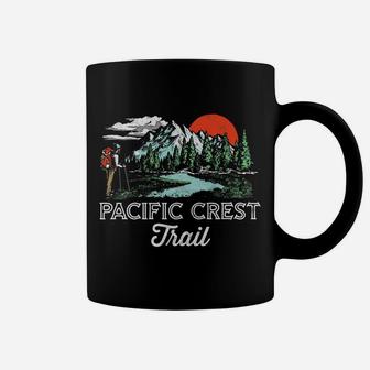 Pacific Crest Trail Vintage Distressed Backpacker Graphic Coffee Mug | Crazezy