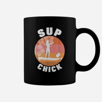 Paddleboard Sup Chick Girl Flower Coffee Mug | Crazezy