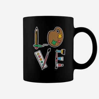 Painting Brush Paints Painter Valentines Day Drawing Artist Coffee Mug - Monsterry