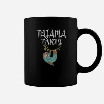 Pajama Party Sloth Animal Humor Sleep Bed Distressed Coffee Mug - Thegiftio UK