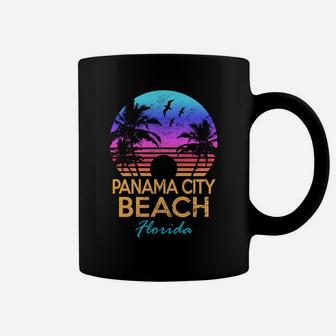 Panama City Beach Florida Retro Sunset Summer Vibe Aesthetic Coffee Mug | Crazezy