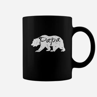 Papa Bear Distressed Father Day Coffee Mug | Crazezy