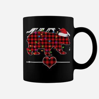 Papa Bear Shirt, Red Buffalo Plaid Papa Bear Pajama Coffee Mug | Crazezy UK