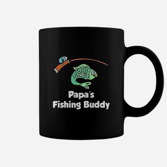 Papa Fishing Buddy Grandson Or Granddaughter Fish Coffee Mug | Crazezy AU