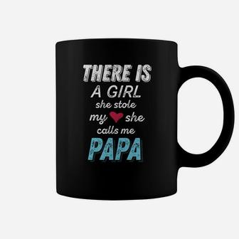 Papa Gifts From Granddaughter She Stole My Heart Sweatshirt Coffee Mug | Crazezy