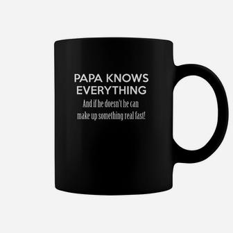 Papa Knows Everything Cool Coffee Mug | Crazezy AU