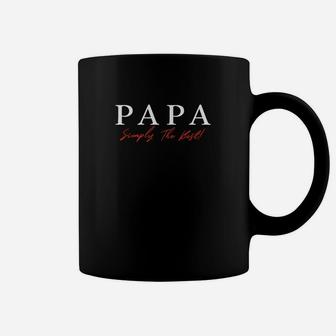 Papa Simply The Best Schwarzes Tassen, Bester Vater Spruch Tee - Seseable