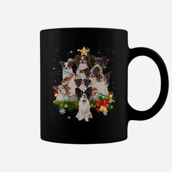 Papillon Christmas Tree Lights Funny Dog Xmas Gift Sweatshirt Coffee Mug | Crazezy UK