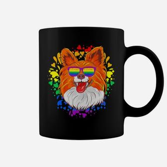 Papillon Dog Lgbt Rights Gay Pride Awareness Month Coffee Mug - Monsterry AU