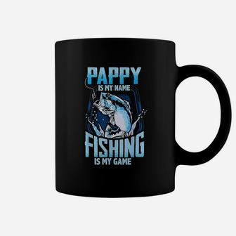 Pappy Is My Name Fishing Is My Game Fathers Day Coffee Mug | Crazezy