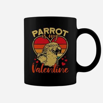 Parrot Is My Valentine Vintage Coffee Mug - Monsterry DE