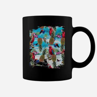 Parrot Pineapple, Palm Flower, Beach Coffee Mug | Crazezy AU
