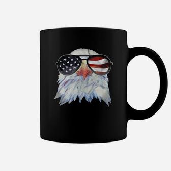Patriotic Bald Eagle 4th Of July America Usa Flag Sunglasses Shirt Coffee Mug - Thegiftio UK