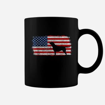 Patriotic Chocolate Lab American Flag Vintage Coffee Mug | Crazezy