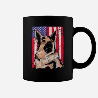 Patriotic German Shepherd American Flag 4Th Of July Paws Coffee Mug - Monsterry CA