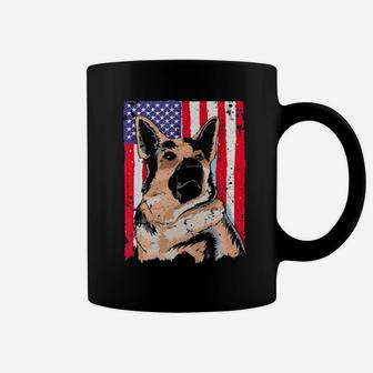 Patriotic German Shepherd American Flag 4Th Of July Paws Coffee Mug - Monsterry