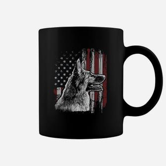 Patriotic German Shepherd American Flag Dog Gift Men Women Coffee Mug | Crazezy UK