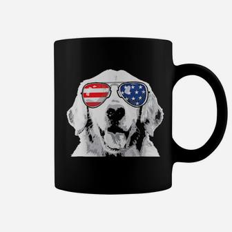 Patriotic Golden Retriever Dog 4Th Of July Coffee Mug - Monsterry