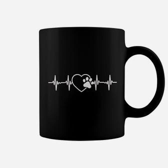 Paw Print Heartbeat Veterinarian Vet Tech Coffee Mug - Thegiftio UK