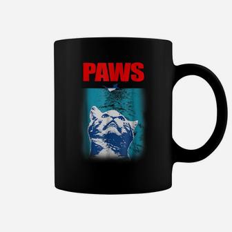 Paws Cat Kitten Kitty Pet Lover Funny Parody Coffee Mug | Crazezy CA