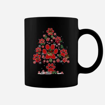 Paws Print Christmas Tree Dog Cat Coffee Mug | Crazezy DE