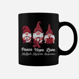 Peace Hope Love Cute Gnome Ribbon Multiple Myeloma Awareness Coffee Mug | Crazezy