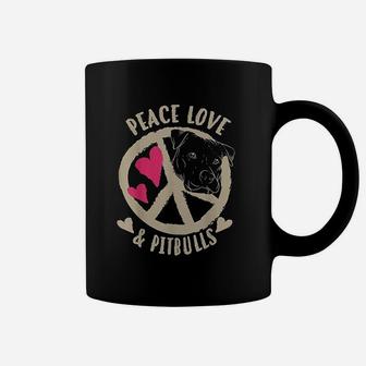 Peace Love And Pitbulls Coffee Mug | Crazezy CA