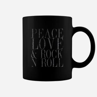 Peace Love And Rock Coffee Mug | Crazezy