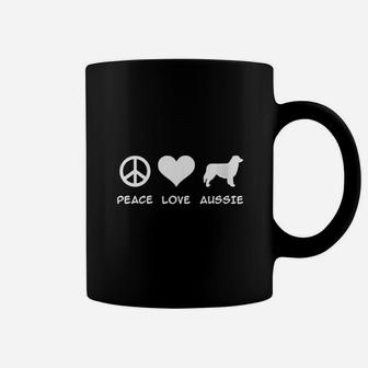 Peace Love Aussie Australian Shepherd Coffee Mug - Thegiftio