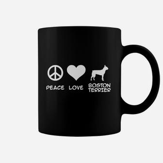 Peace Love Boston Terrier Coffee Mug | Crazezy DE