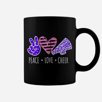 Peace Love Cheer Cheerleader Teen Girls Funny Cheerleading Zip Hoodie Coffee Mug | Crazezy CA