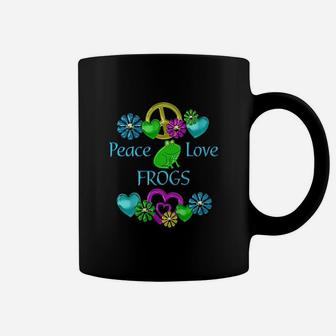 Peace Love Frogs Coffee Mug | Crazezy CA