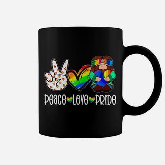 Peace Love Gay Pride Hippie Gnome Rainbow Lgbt Coffee Mug | Crazezy CA