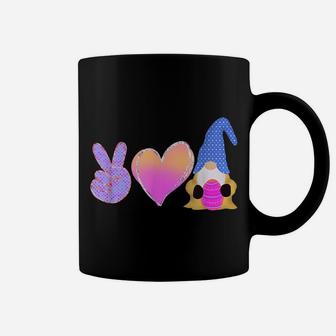 Peace Love Gnome Holding Easter Egg Love Easter Gnome Coffee Mug | Crazezy UK