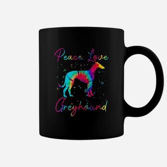 Peace Love Greyhound Funny Dog Lover Gift Coffee Mug | Crazezy UK