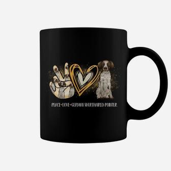 Peace Love Gsp German Shorthaired Pointer Dog Lover Coffee Mug | Crazezy