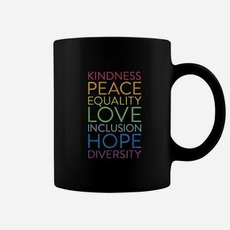Peace Love Inclusion Equality Coffee Mug - Thegiftio UK
