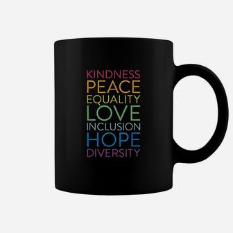Peace Love Inclusion Equality Diversity Human Rights Coffee Mug - Thegiftio UK