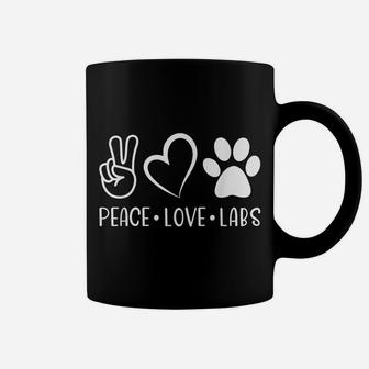 Peace Love Labs Funny Labrador Retriever Lab Mom Coffee Mug | Crazezy AU