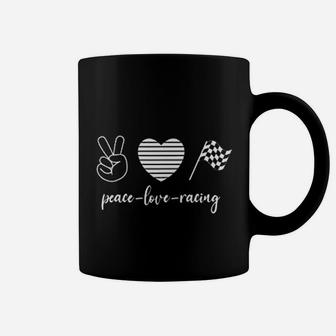 Peace Love Racing Dirt Track Racing Drag Racing Race Track Coffee Mug | Crazezy