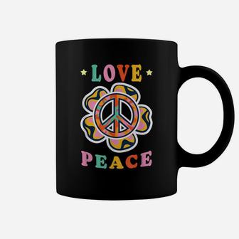 Peace Sign Flower Love Peace Hippie Costume 60S 70S Coffee Mug | Crazezy DE