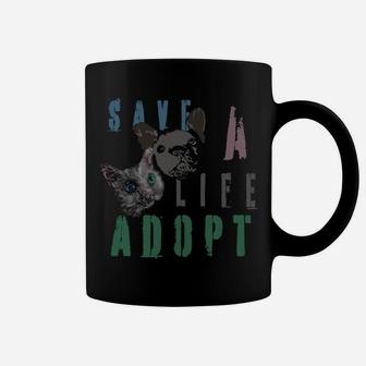 Pet Lover Save A Life Adopt Cat Dog Gift Mom Dad Coffee Mug | Crazezy