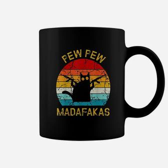 Pew Pew Madafakas Cat Coffee Mug | Crazezy