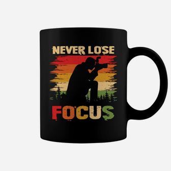 Photography Never Lose Focus Photographer Vintage Camera Coffee Mug | Crazezy